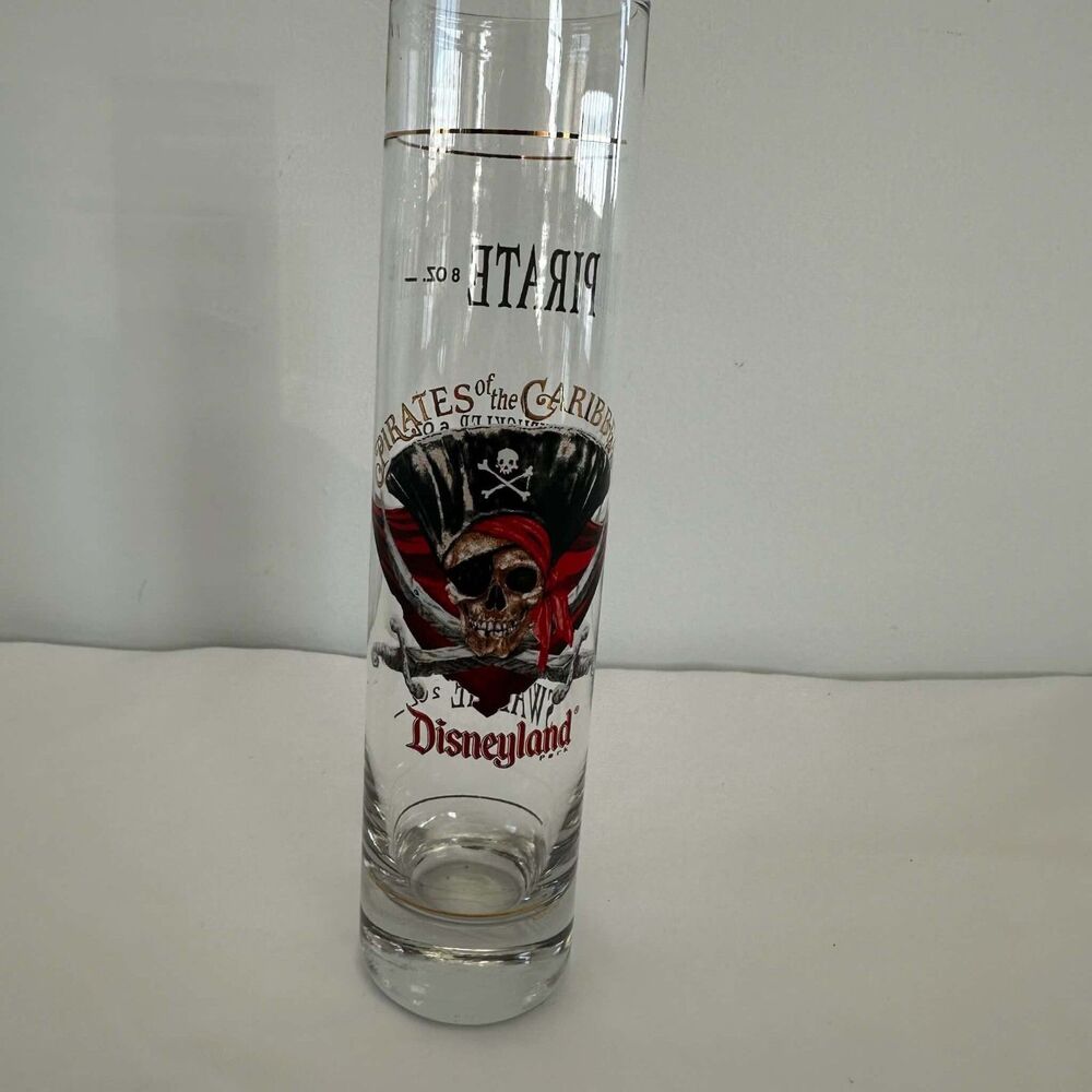 Disney Pirates of the Caribbean 7.5" Tall Shot Glass 8oz